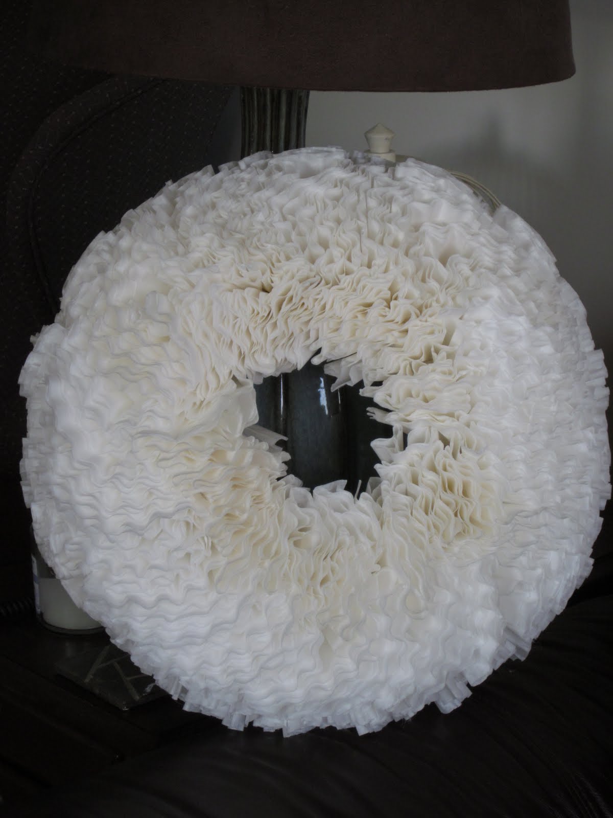 coffee filter wreath