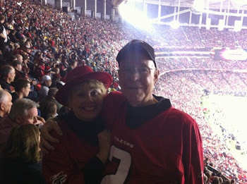 Joe and Bonnie at the Falcon Play off Game 01/15/11