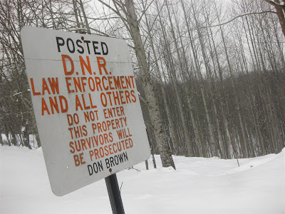posted, DNR sign, warning
