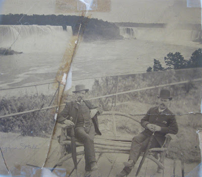 old niagra falls photo, grandfather, 100 year old photo, black and white