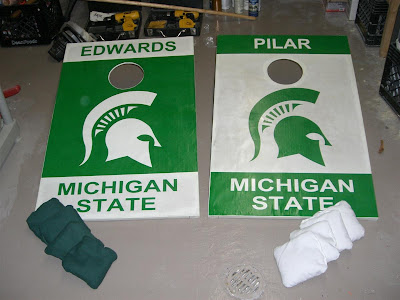college cornhole game, bean bag toss, MSU, michigan state college cornhole game, bean bag toss, MSU, michigan state