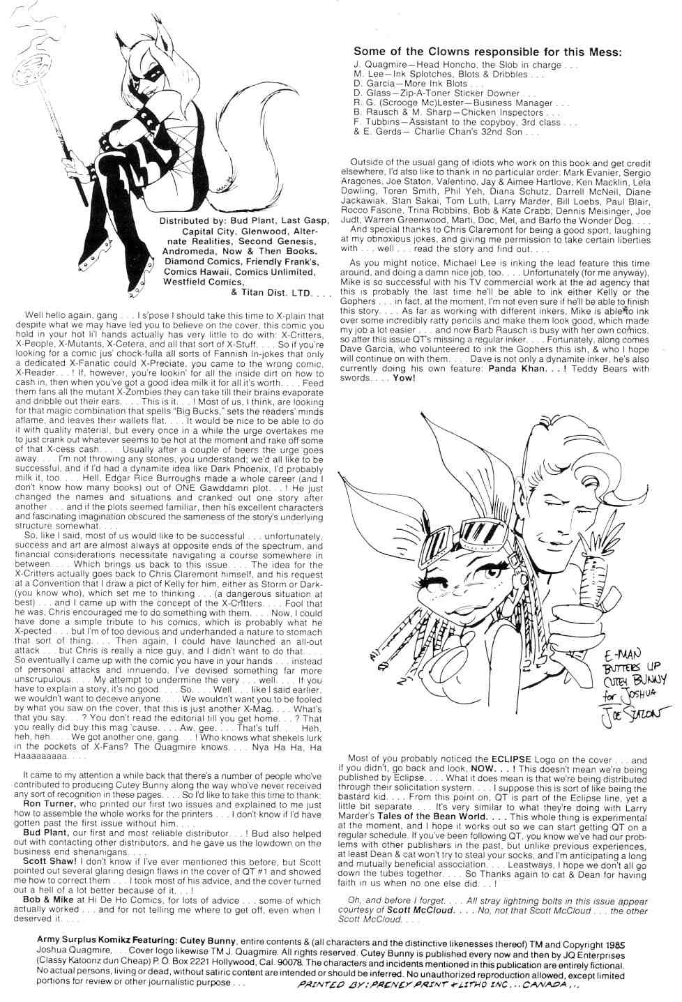 Read online Army  Surplus Komikz Featuring: Cutey Bunny comic -  Issue #5 - 2