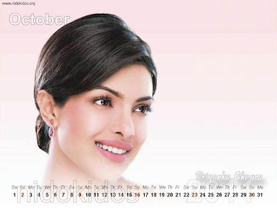 New Year 2011 Calendar, Priyanka Chopra Desktop Wallpapers