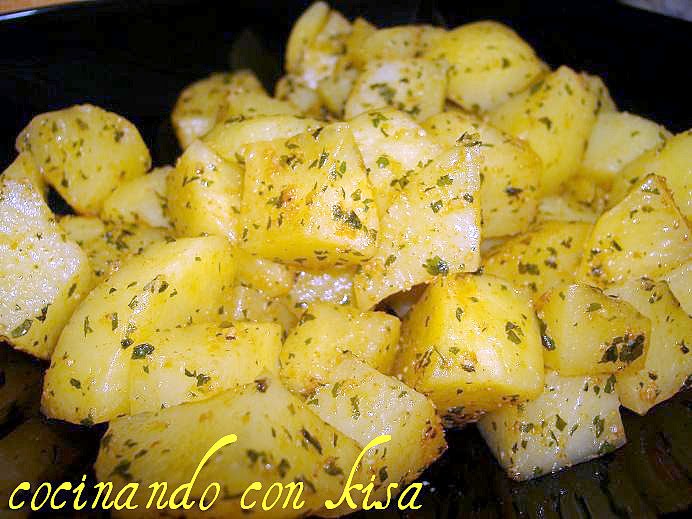 Cocinando con Kisa Patatas al ajo en bolsa de asar (fussioncook)