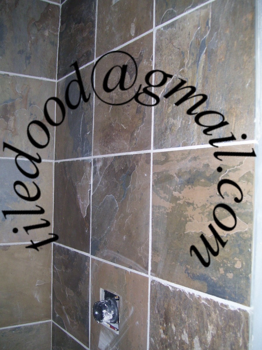 Tile the World! Slate Shower and Floor Greenville, SC