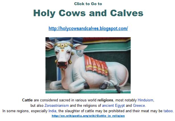 Click to switch to Holy Cows and Calves