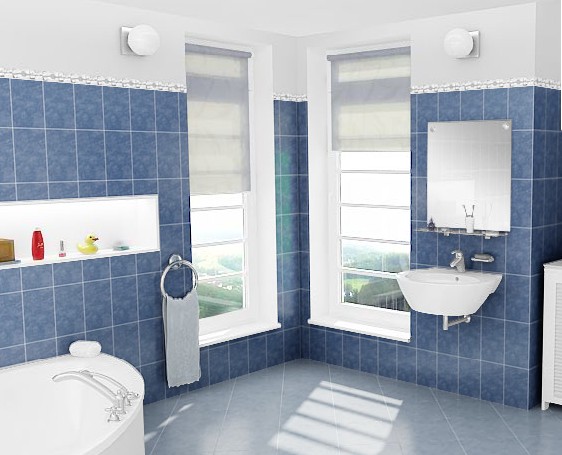 FOTOS DE BAÑOS MODERNOS MARMOLIZADOS COLORIDOS- Decoración