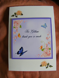 Gillians thank you card front