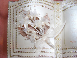 close up of Pearl wedding card