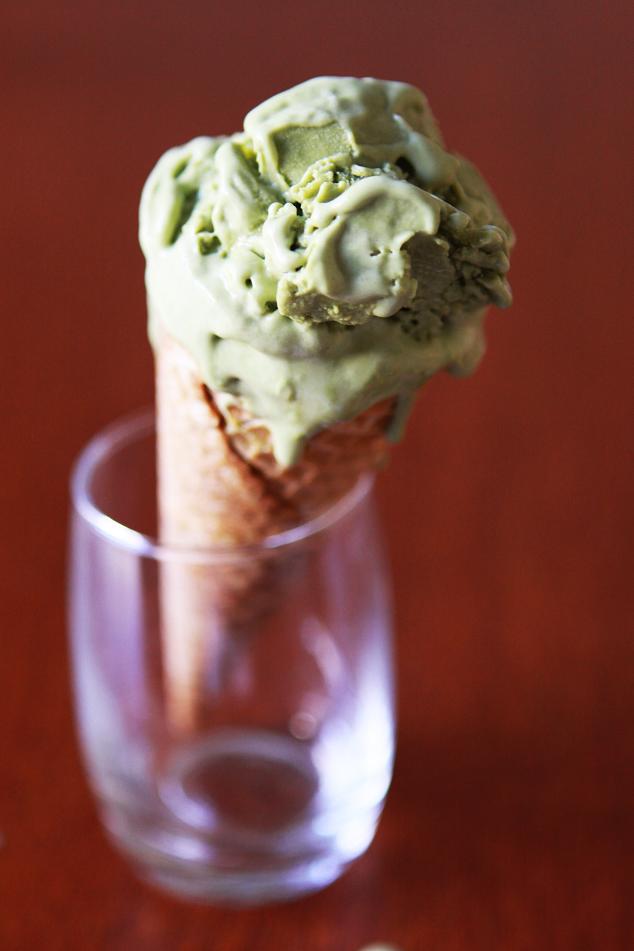 gourmet baking green tea ice cream cake