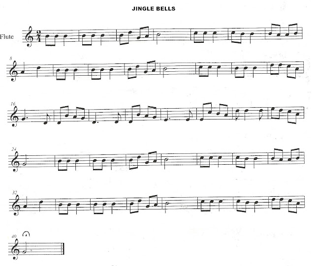 Dulce Navidad (Jingle Bells) Partituras en Fa y Sol Mayor Letra y acordes  cantado por Fran Sinatra. Villancico de Navidad. Partitura para flauta dulce  de Dulce Navidad (Jingle Bells Score) en Do