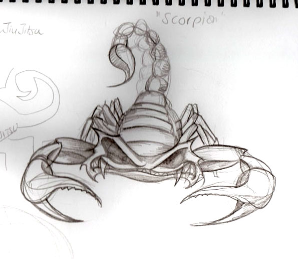 Рисунки для срисовки скорпион