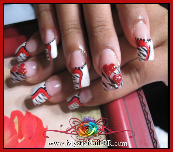 Mystic Nails ~ Jenz Art Creations: ..::: Valentine Nail Art