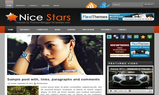 Nice Stars Blogger Template