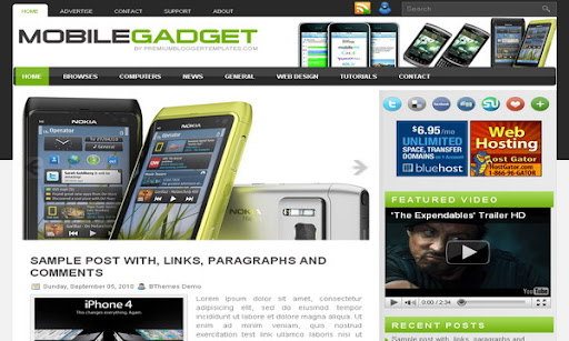 Mobile Gadget Blogger Template
