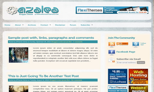 Azalea Blogger Template