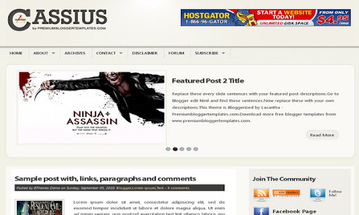 Cassius Blogger Template