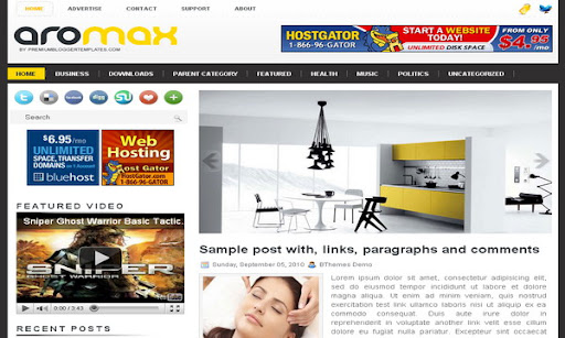 Aromax Blogger Template