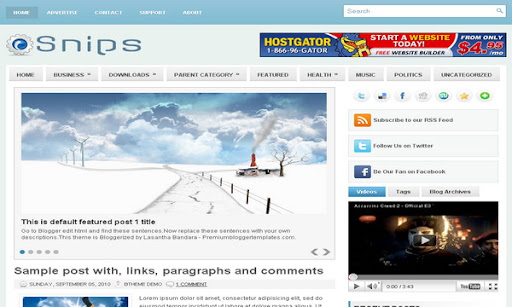 Snips Blogger Template