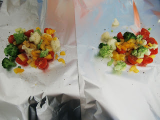 vegetables in aluminium foil (onemorehandbag)