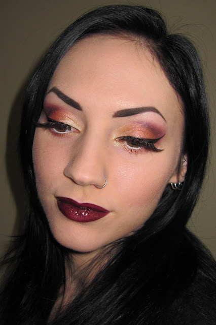 Glitter is my Crack: Gold, Copper and Purple Fall look with Stars ...