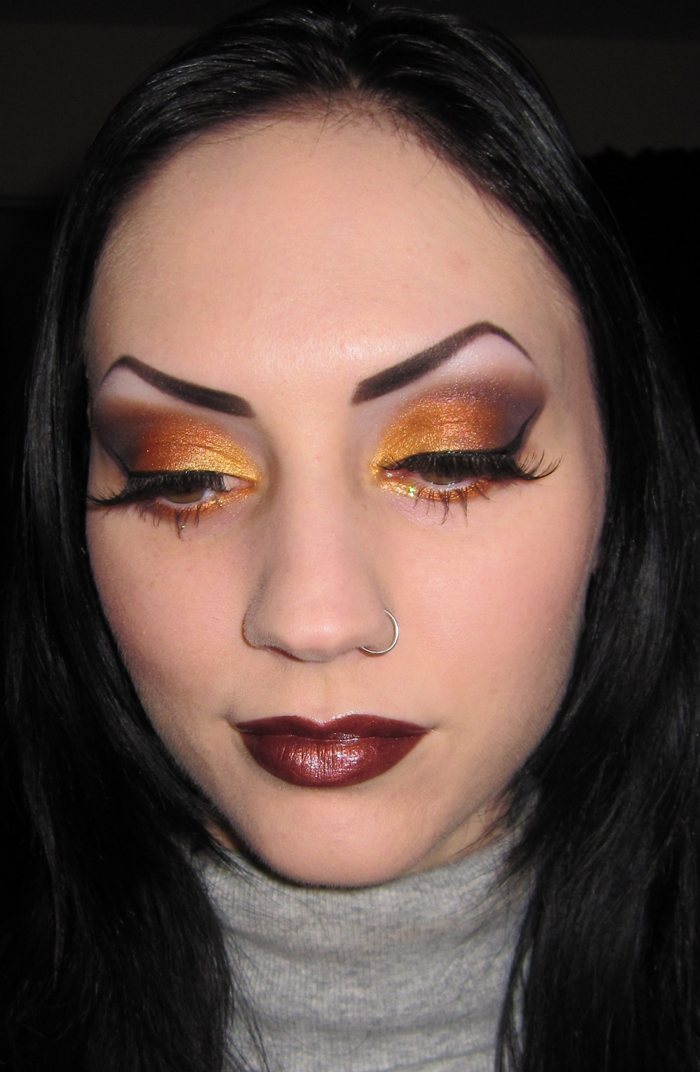 Glitter is my Crack: Gold, Orange and Plum Fall Makeup look with ...