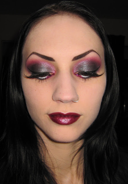 Glitter is my Crack: Smokey Ruby Red & Black Makeup look/Tutorial with MAC
