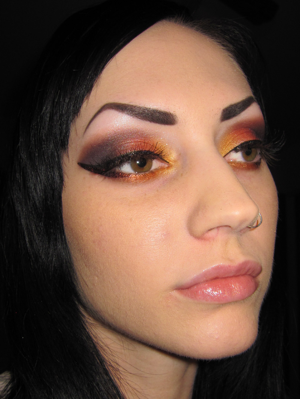 Glitter is my Crack: Gold, Copper, Orange & Plum + Glitter Makeup look ...