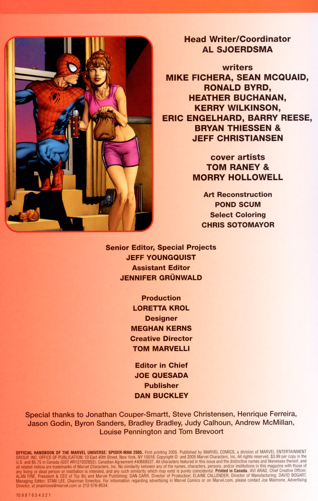 Read online Official Handbook of the Marvel Universe: Spider-Man 2005 comic -  Issue # Full - 2