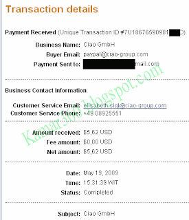 Ciao Payment Proof