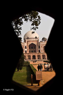 Posted by Ripple (VJ) : Humayun's Tomb, Delhi : Again Humayun's Tomb through Jaali...