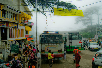 Posted by Ripple (VJ) ON PHOTO JOURNEY/ www.travellingcamera.com : Different colors in Mcleoganj Market on a Foggy Day @ Upper Dharmshala, Himachal Pradesh: Mcleodganj @ Dharmshala, Himachal Pradesh: ripple, Vijay Kumar Sharma, ripple4photography, Frozen Moments, photographs, Photography, ripple (VJ), VJ, Ripple (VJ) Photography, Capture Present for Future, Freeze Present for Future, ripple (VJ) Photographs , VJ Photographs, Ripple (VJ) Photography :  McLeodganj in Himachal Pradesh is the place where Dalai Lama resides. It is thus one of the important tourist destinations of the state. Also known as 'Little Lhasa' the town is the refuge of that Tibetan government, which has been in exile for the past three decades.Buddhist Temple @ Mcleodganj, Dharmshala, Himachal Pradesh: Bus-Stand @ Mcleodganj : Its on the starting of this market where Volvos for Delhi are also available (But make the bookings in advance..)