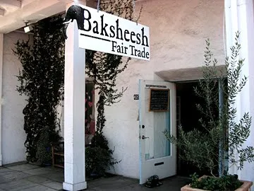 exterior of Baksheesh Fair Trade shop in Sonoma, California