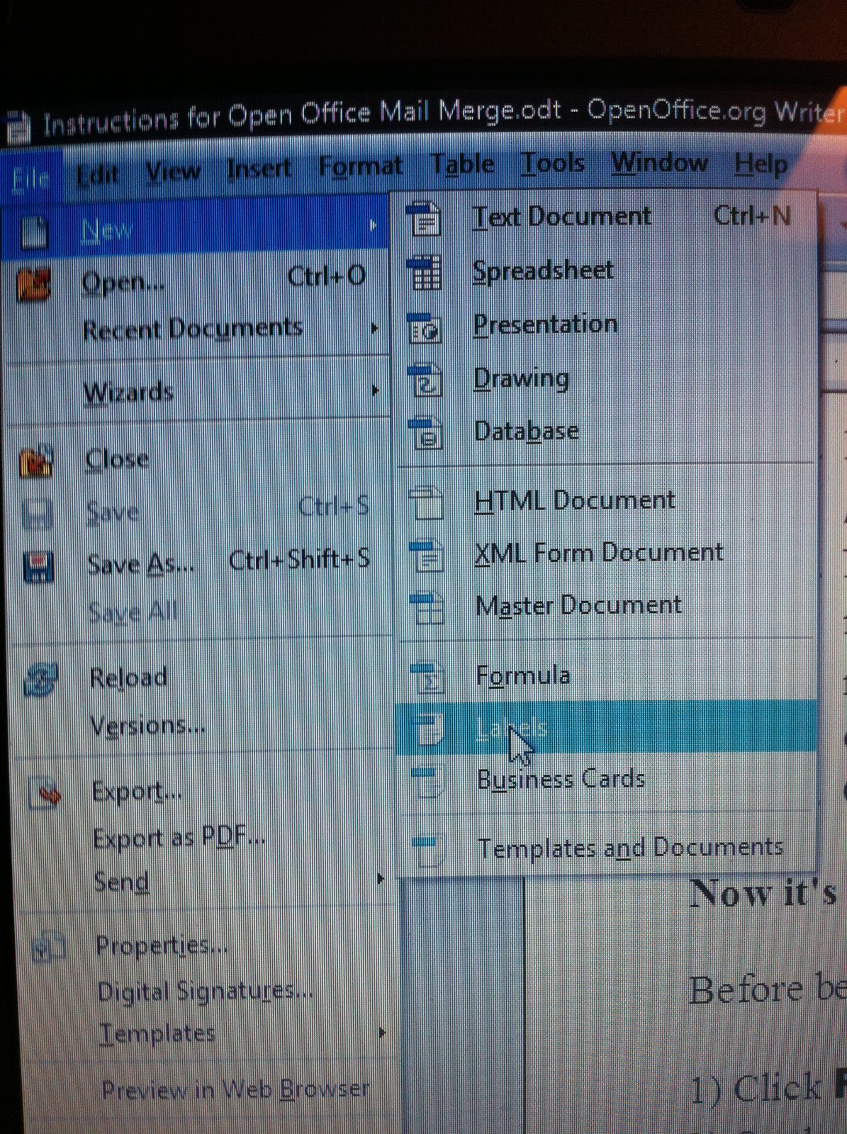 PCRepairNorthShore: How to create address labels using Open Office Mail ...