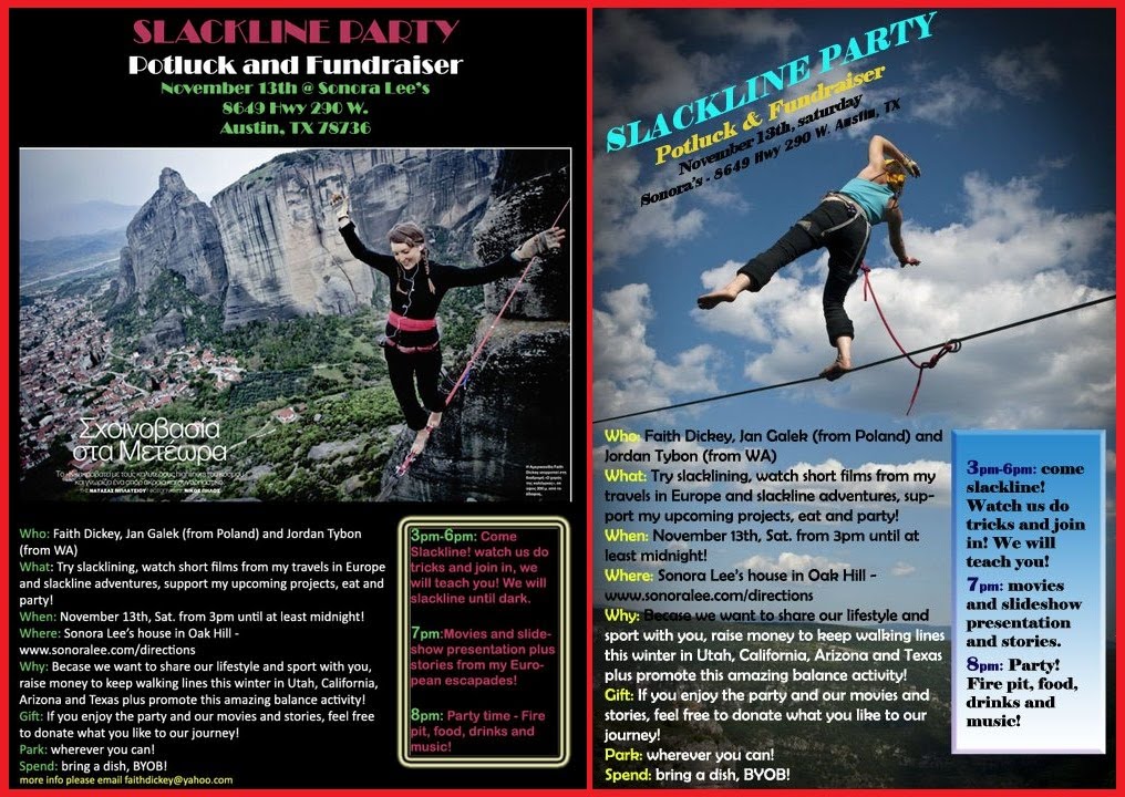somewhereelseland Slackline FUNdraiser Austin (TX)