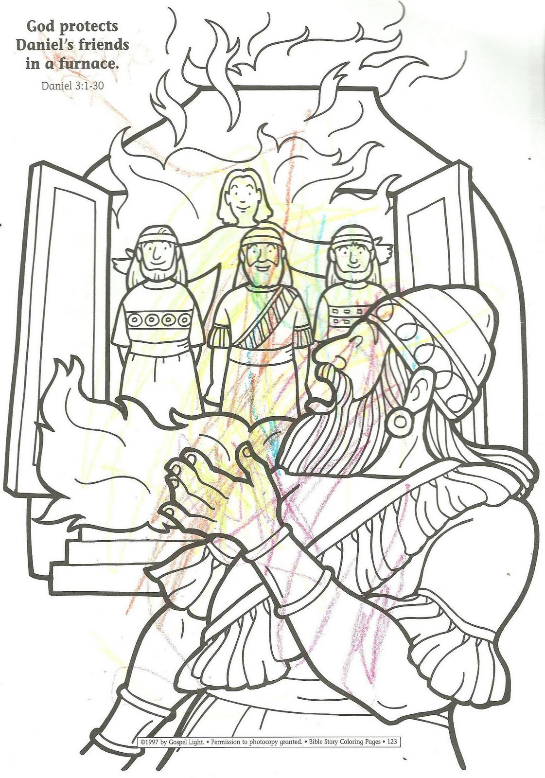 daniel shadrach coloring pages - photo #12