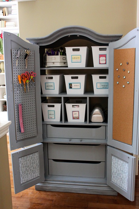Finding Fabulous: Inspiration Organization...an old armoire gets ...
