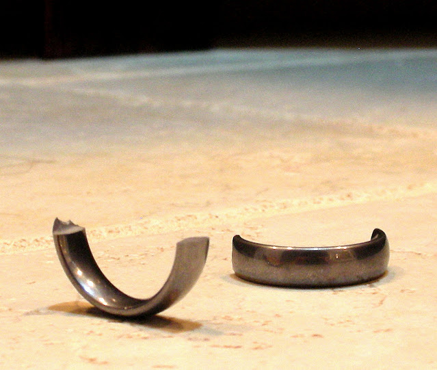 broken tungsten carbide ring