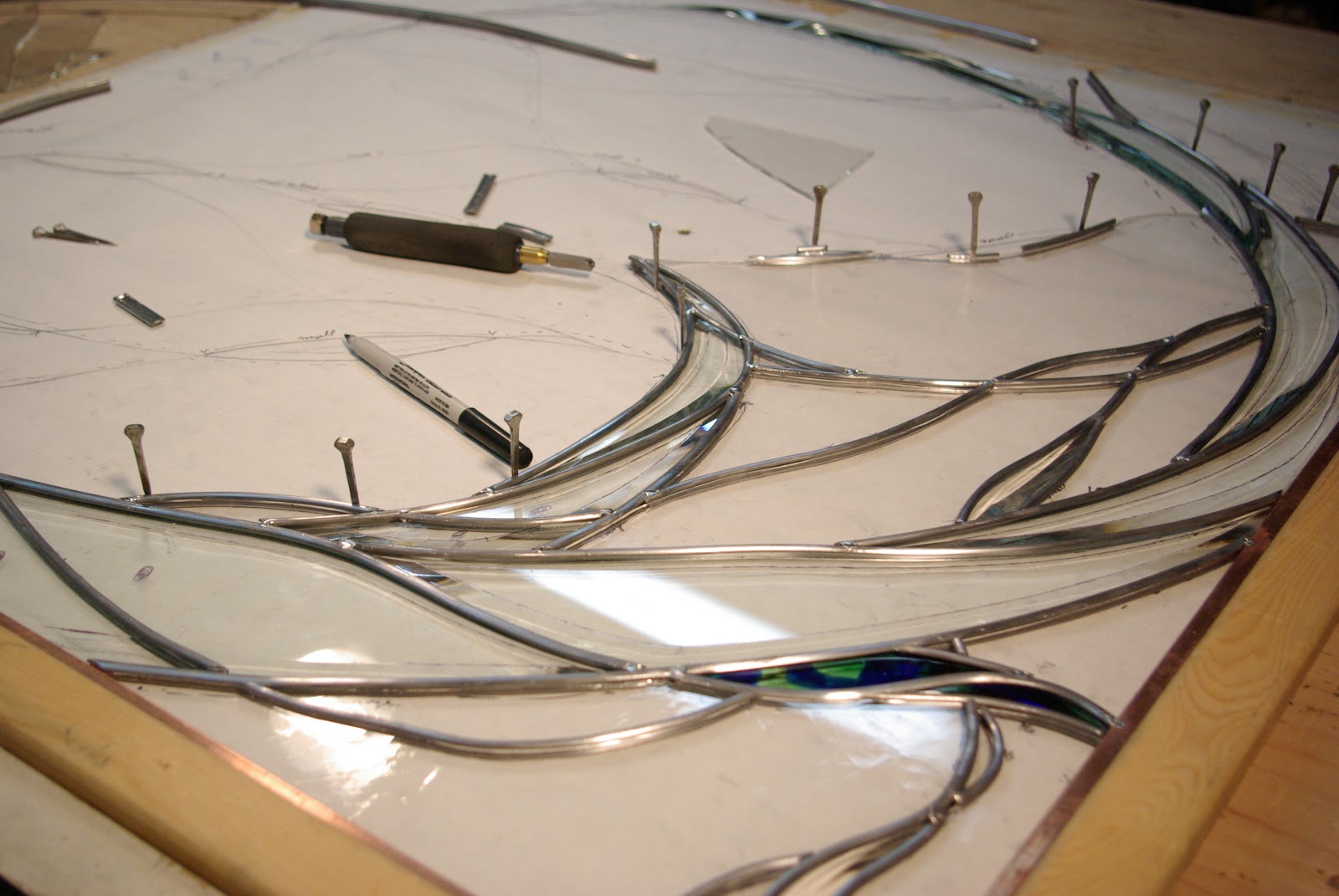 Nourish Your Soul Through a Symphony of Light and Colour "Gusty" stained glass process