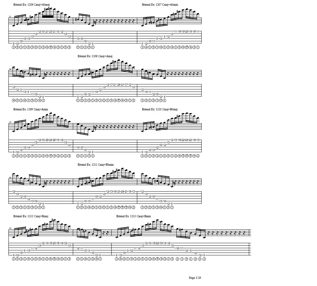 The Whalenator's Blog Slonimsky's 'Thesaurus' Part 2 Bitonal Arpeggios