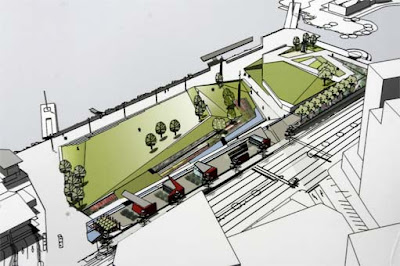 Frank Kitts Park redesign - Option D - oblique view