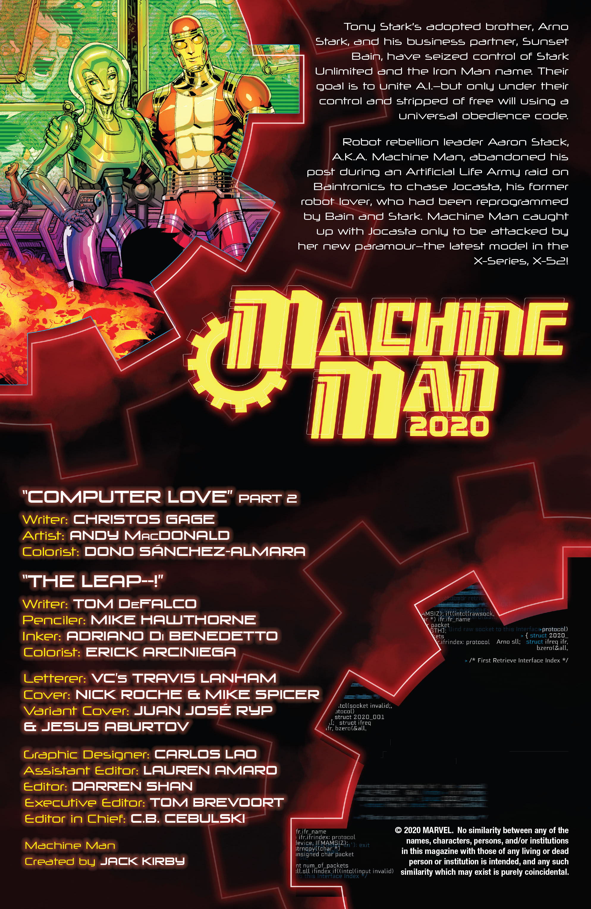 Read online 2020 Machine Man comic -  Issue #2 - 2