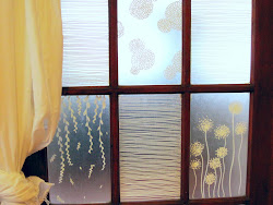 diy glass etched embellishments paper using door painting