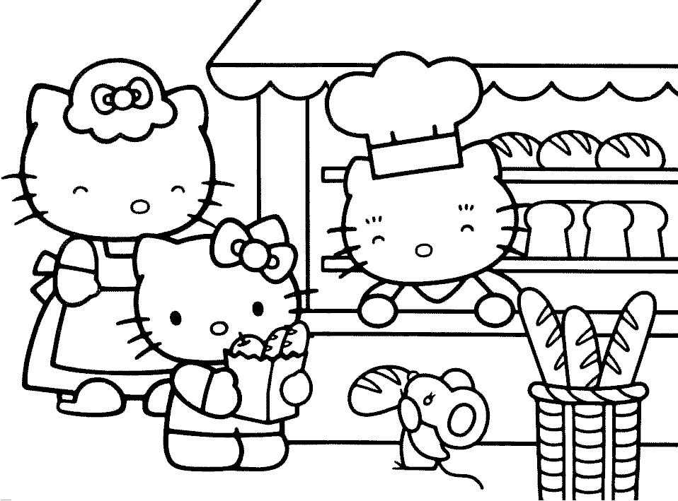 hello kitty happy easter coloring pages. Hello Kitty Coloring Pages for