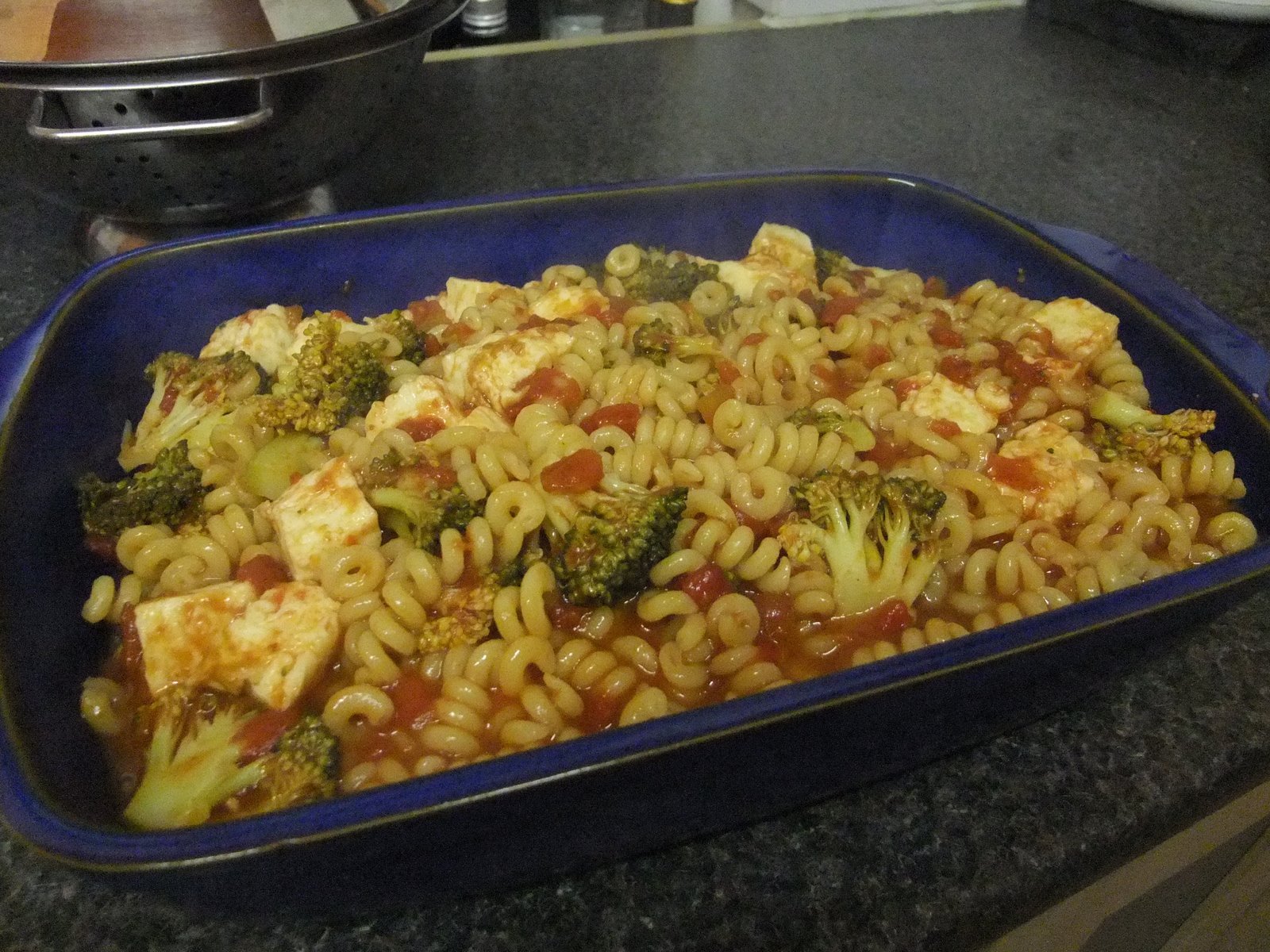 Broccoli and Halloumi Riccioli Bake