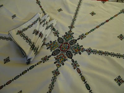 Hand Embroidered Table Linen - Jan Constantine Textiles