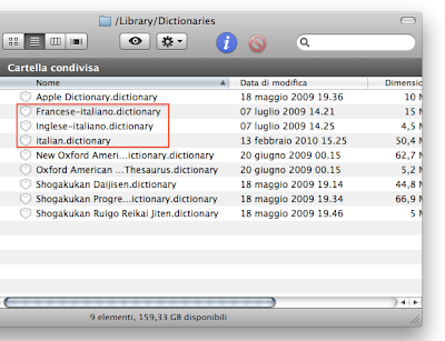 installer dizionario italiano su mac