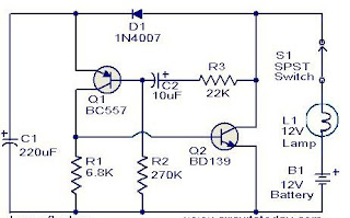Circuit diagram in making incandescent lamps | Electronic Circuit