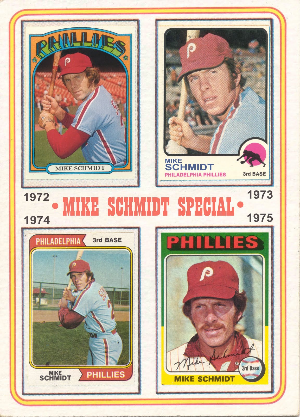 The Phillies Room: 2010 Chachi Mike Schmidt Special #MS1 1972-1975