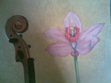 Uno de mis cuadros, inacabado. Dedicado al violinista Nabil Akbib.